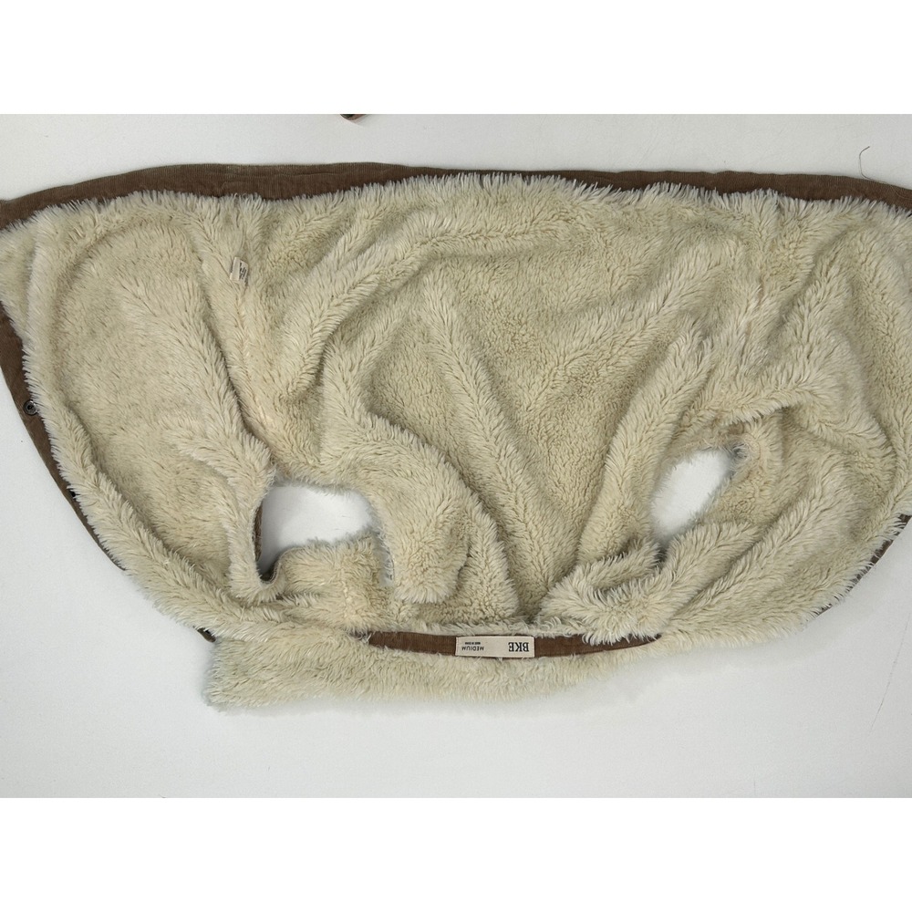 BKE Sherpa Lined Corduroy Vest Brown Distressed Western Cozy M - Picture 14 of 16